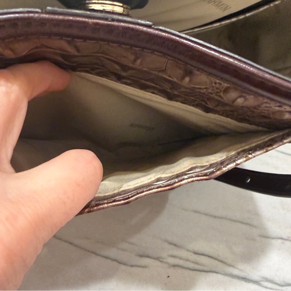 Brahmin Extra Large April Cocoa Ombre Melbourne Leather Tote - Picture 5 of 16